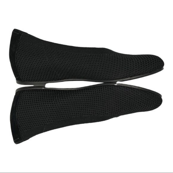 EILEEN FISHER Black Stretch Mesh Woven Fabric Flat Shoes Size 6.5 - Picture 7 of 13